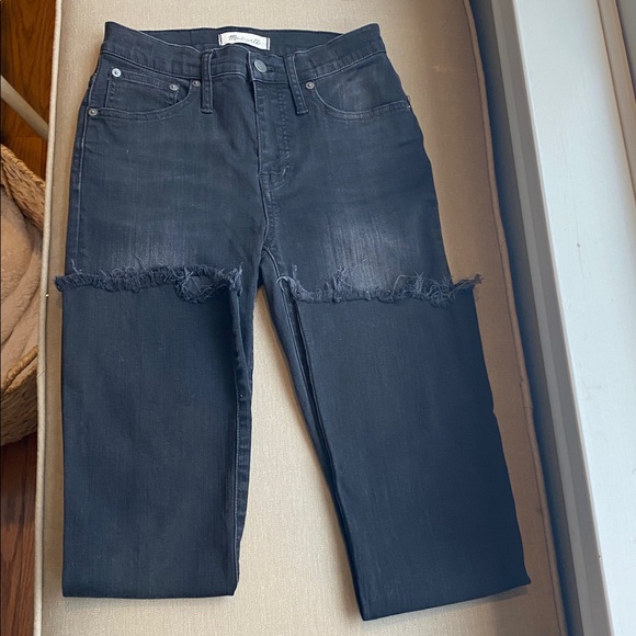 Madewell Cali Demi-Boot Jeans Black Wash 25 TALL - Picture 7 of 9